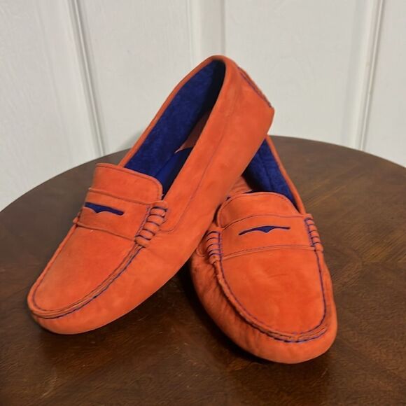 🔥 Johnston & Murphy Womens Orange Slip On Loafer Driving Shoes Sz 6.5 - PERFECT - Picture 3 of 11
